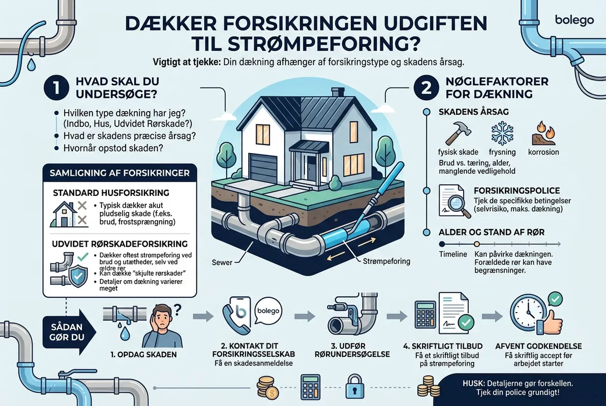 Dækker forsikringen udgiften til strømpeforing?